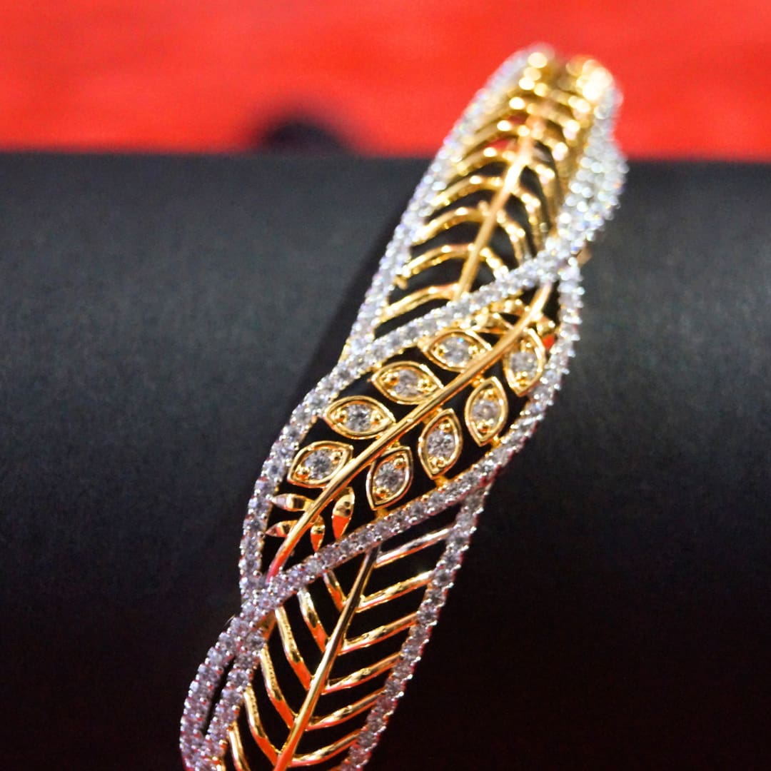 Golden Leaf Kada Bracelet