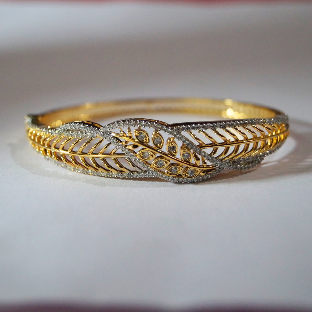 Golden Leaf Kada Bracelet