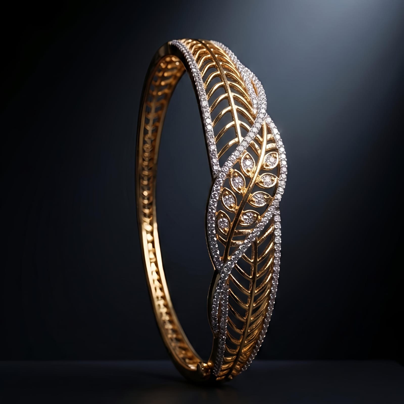 Golden Leaf Kada Bracelet