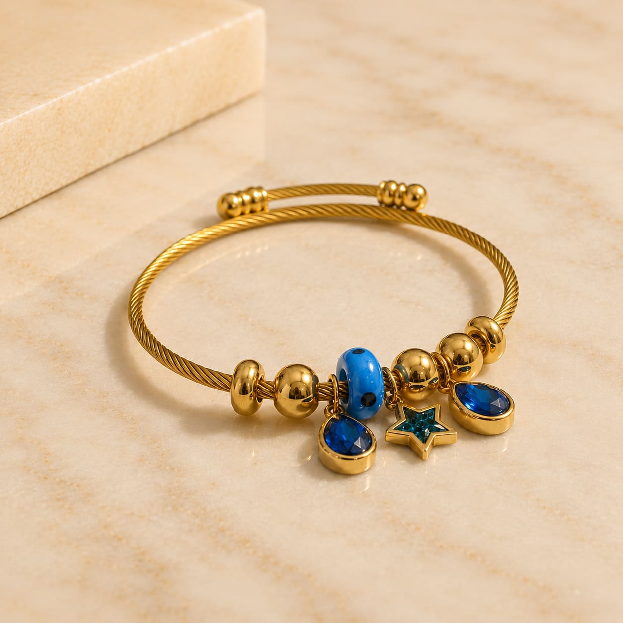 Blue Charm Bracelet